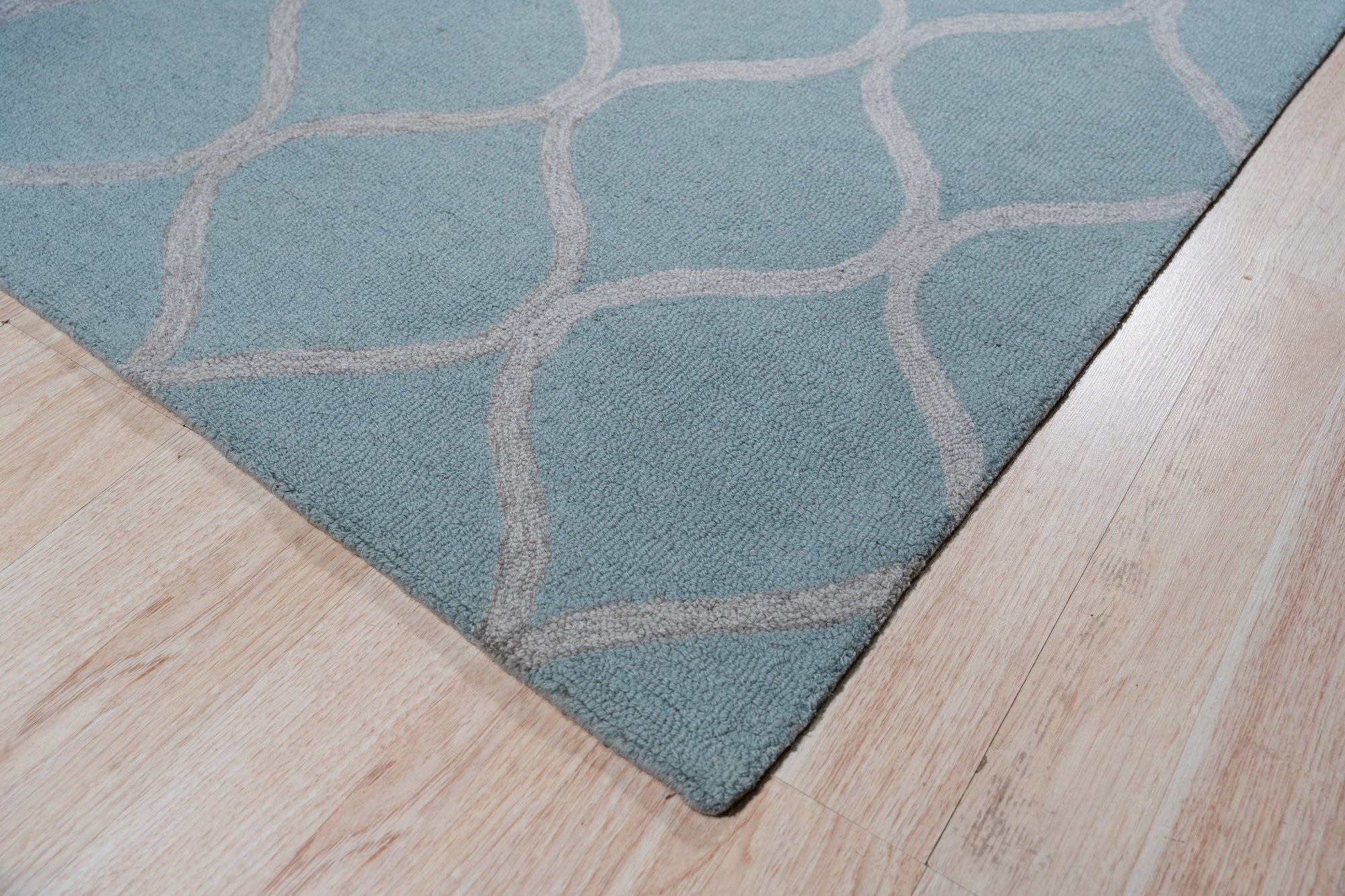 Aqua Prism Wool Rug