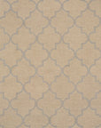 Isolated view of Zinnia Trellis Beige Hand Tufted Wool Rug, showcasing its design.