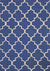 Isolated view of Dazzling Trellis Dark Blue Hand Tufted Wool Rug, showcasing its design.