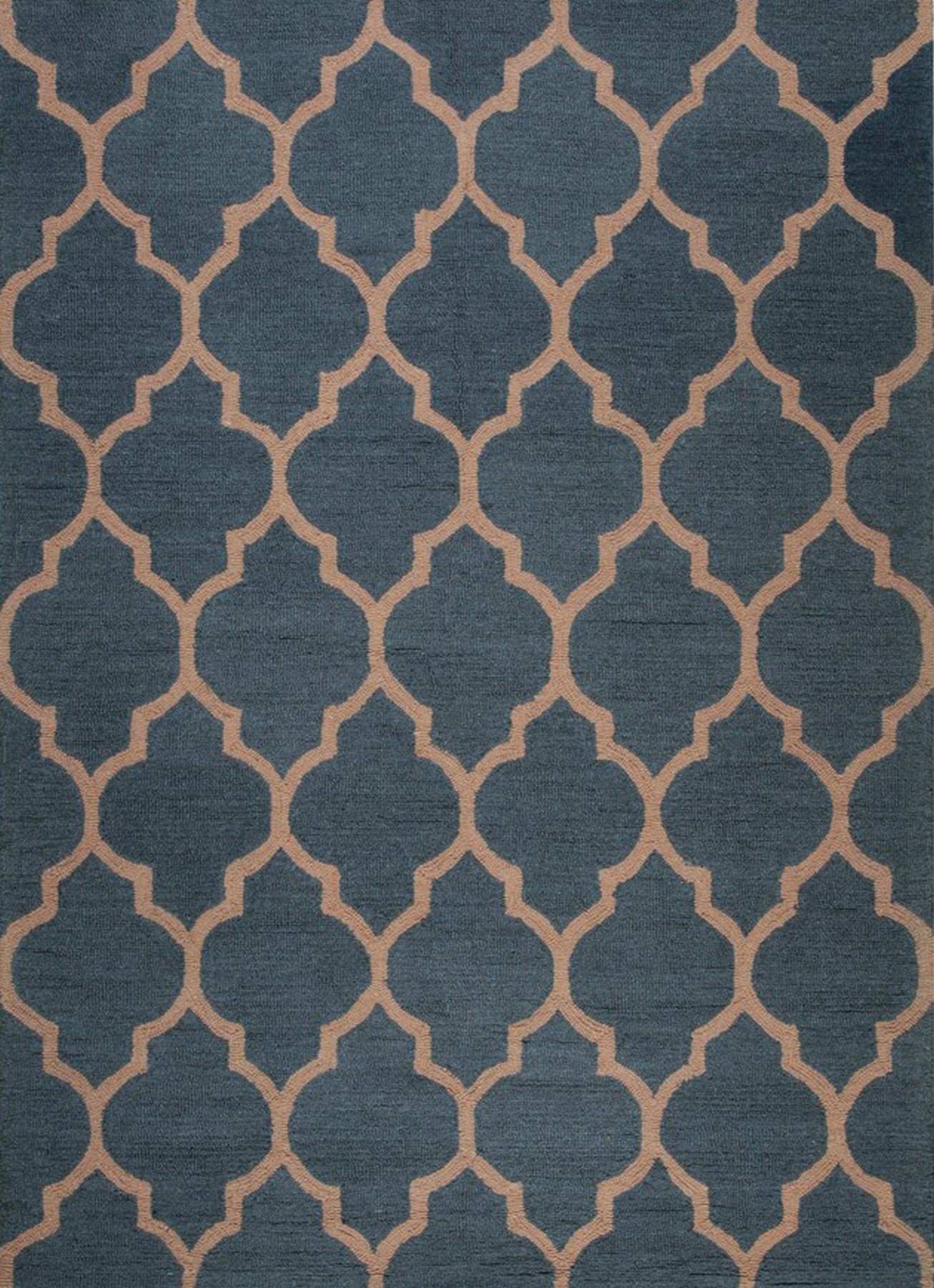 Midnight Moroccan Trellis Harmony Hand-Tufted Wool Rug