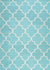 Light Turquoise Moroccan Trellis Harmony Hand-Tufted Wool Rug