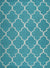 Turquoise Moroccan Trellis Harmony Hand-Tufted Wool Rug