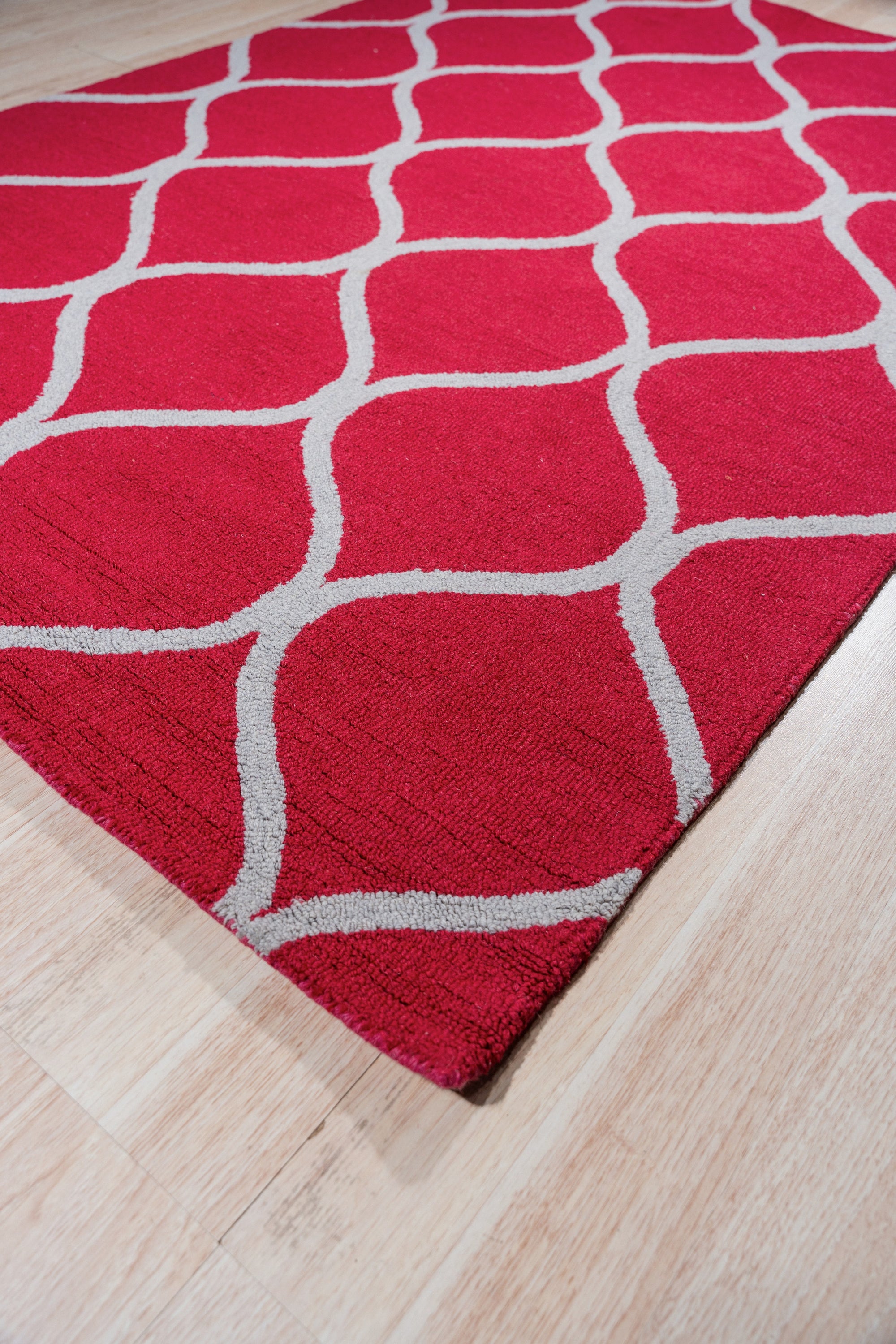 Crimson Axis Wool Rug