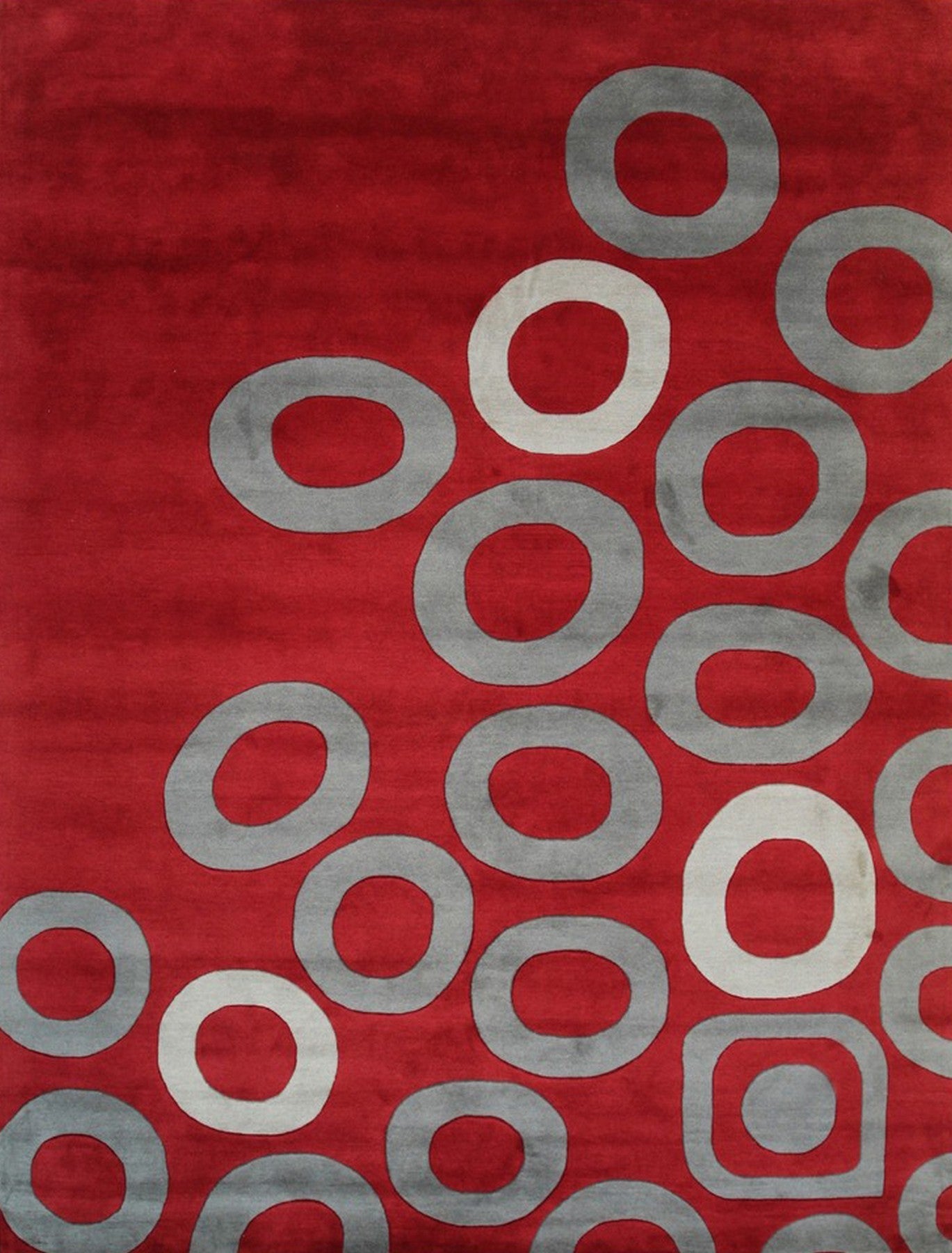 Red Orbit Hand-Tufted Wool Rug