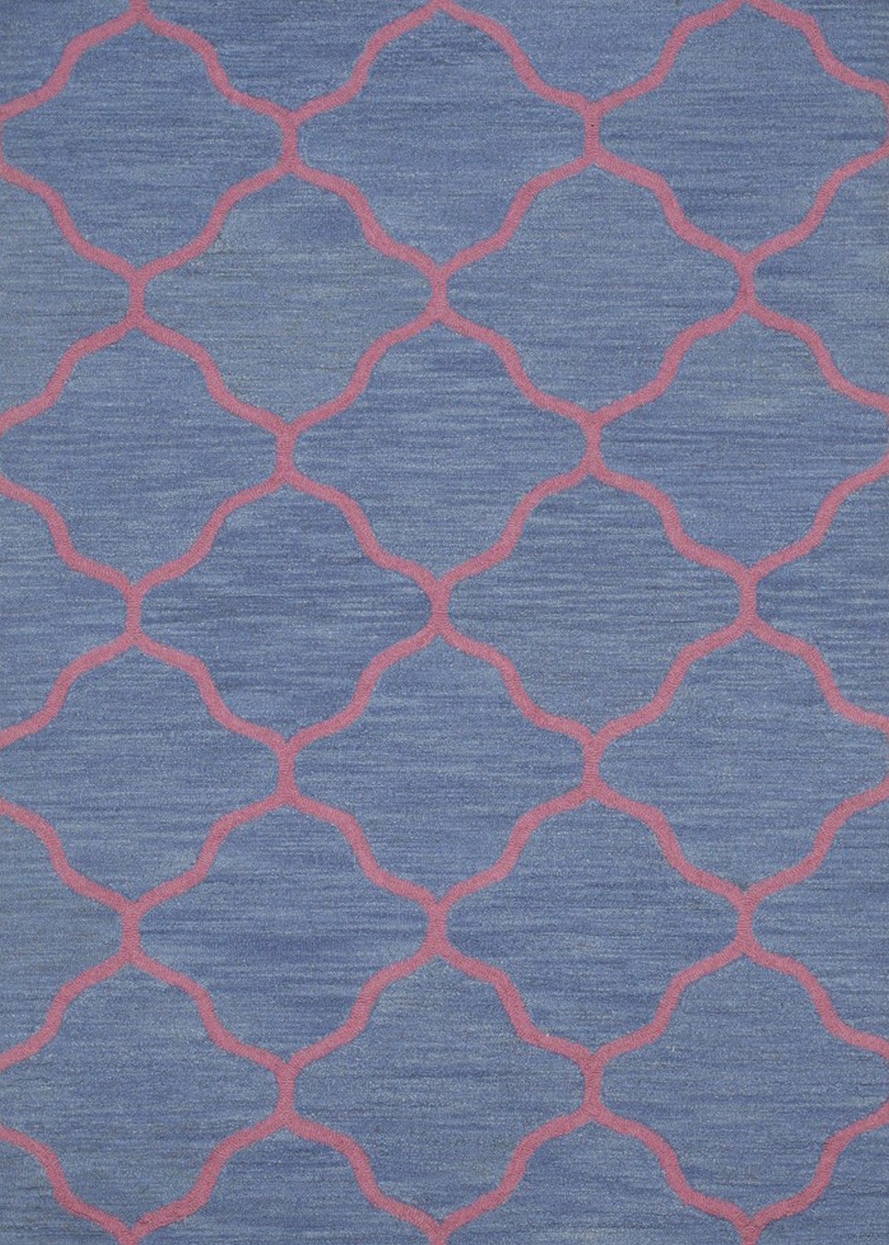 Blue Moroccan Oasis Hand-Tufted Wool Rug