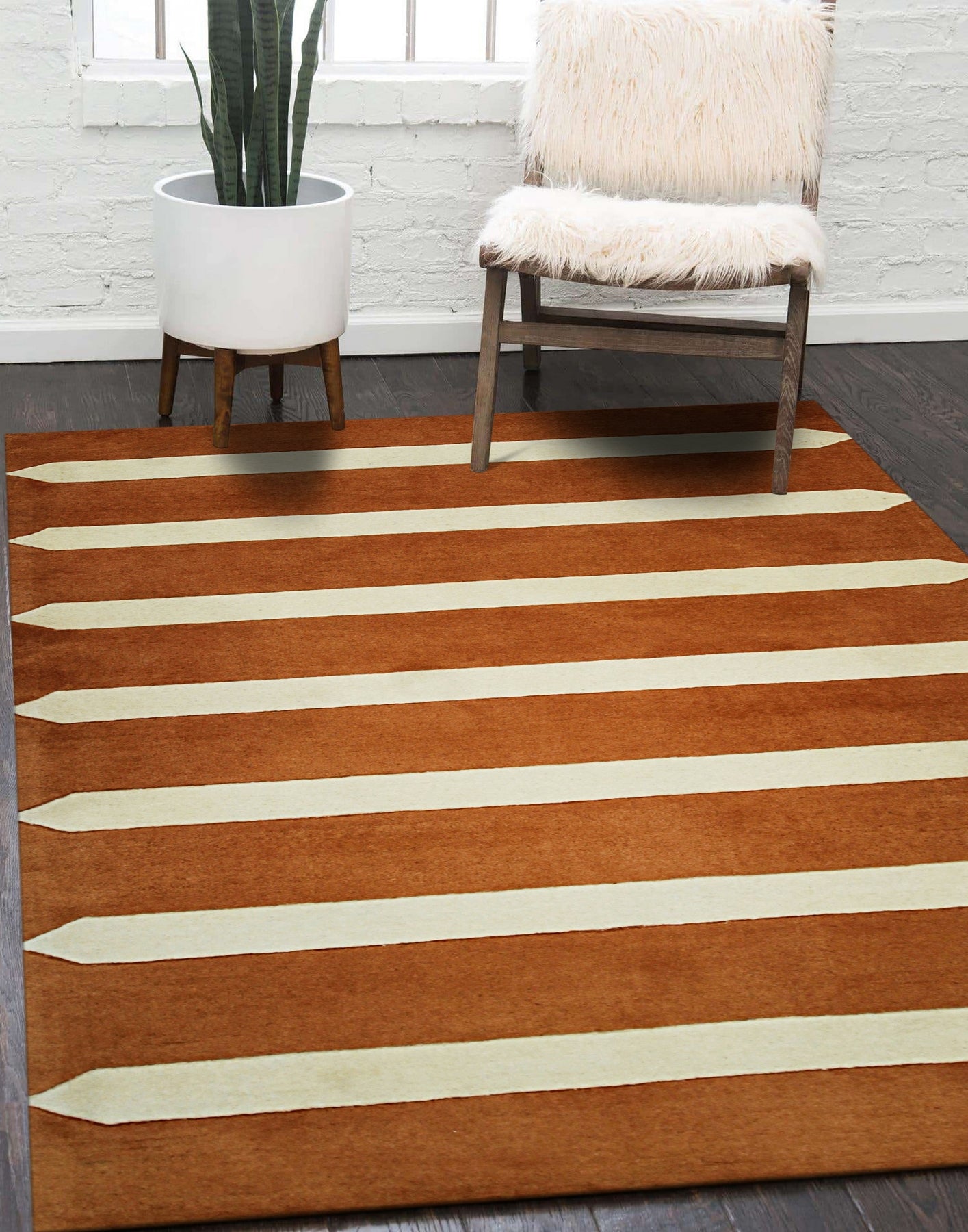 Autumn Stripes Hand-Tufted Wool Rug