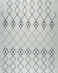 Isolated view of Rhea Diamond Ivory Hand Knotted Wool Rug, showcasing its design.