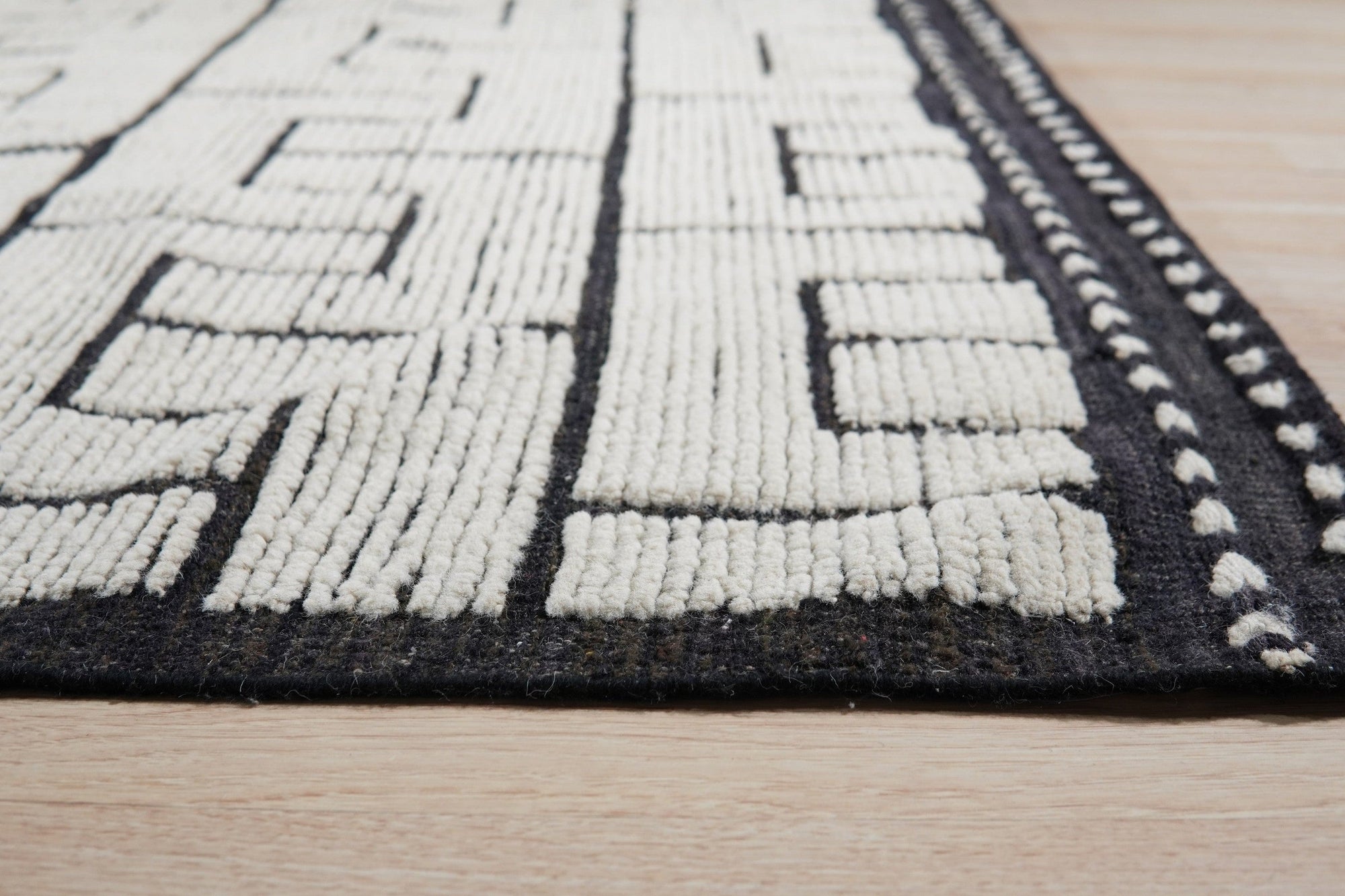 Geometric Berber Handmade Wool Rug