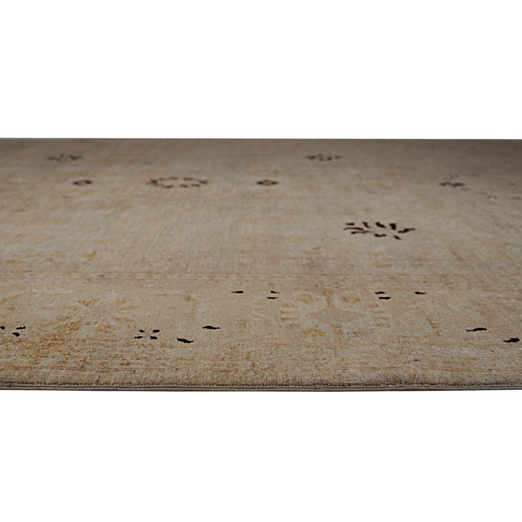 Hand Knotted Wool Ivory Traditional Oriental Peshwar Rug