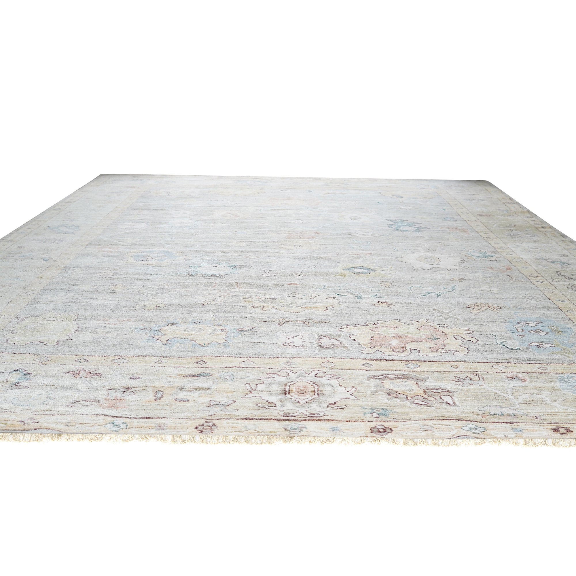 Exquisite Celia Beige Hand Knotted Silk Rug