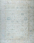 Isolated view of Elena Para Ivory Hand Knotted Silk Rug, showcasing its design.