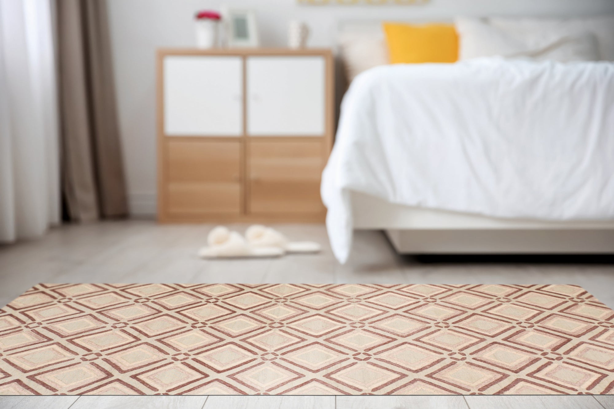 Blush Diamond Trellis Wool Rug