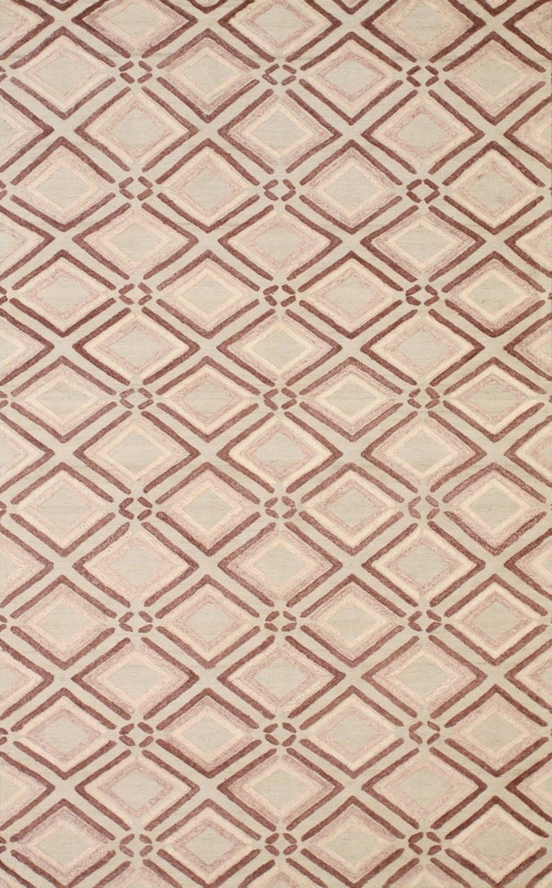 Blush Diamond Trellis Wool Rug