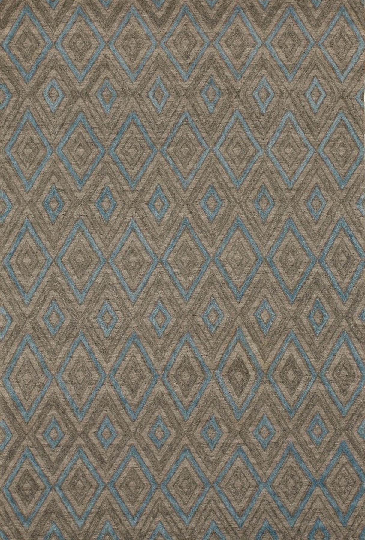 Isolated view of Timeless Trellis Gray Hand Knotted Wool &amp; Viscose Rug, showcasing its design.