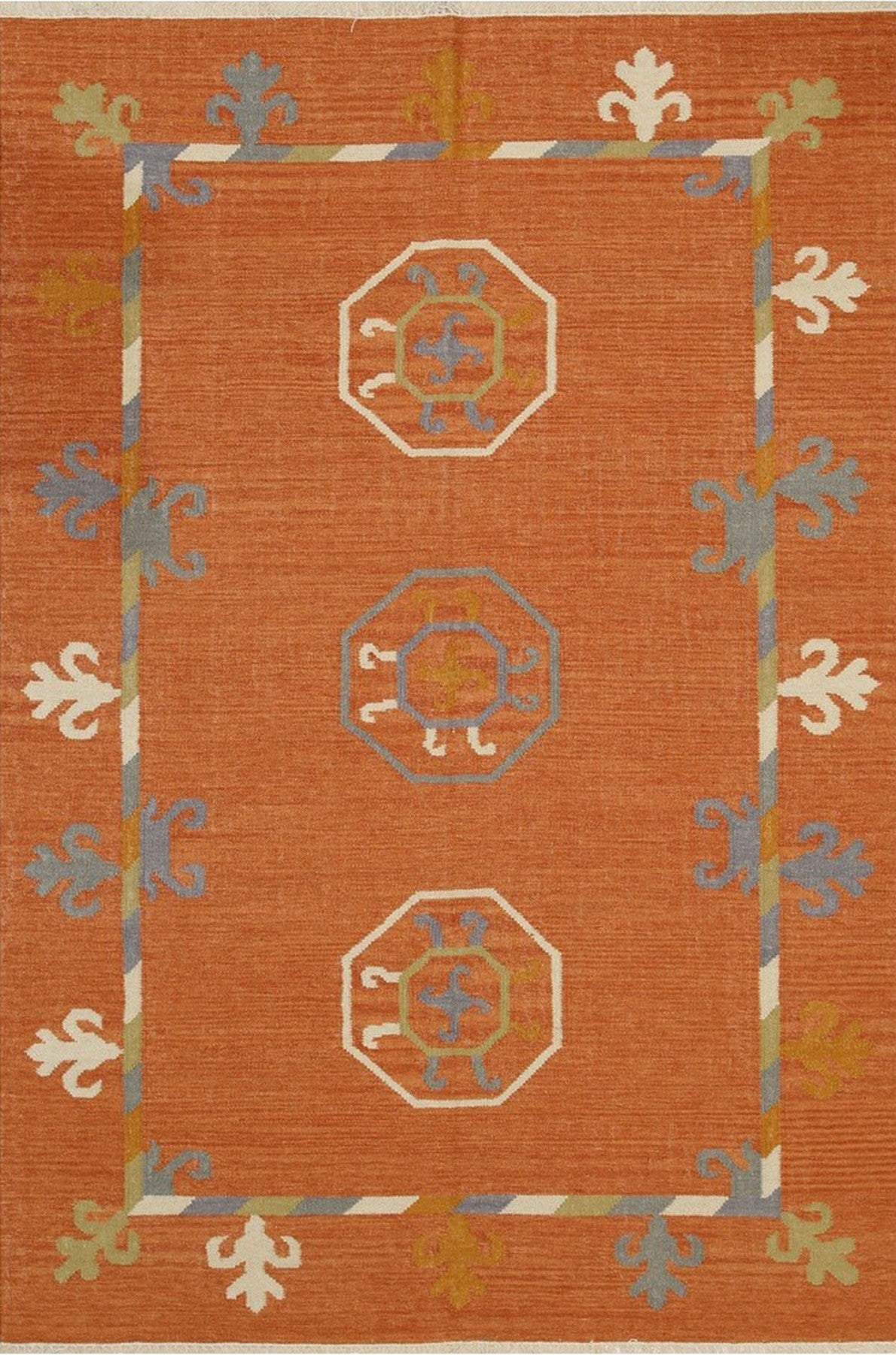 Suzani Floral Kilim Wool Rug