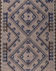 Isolated view of Penelope Jade Brown Flatweave Wool Rug, showcasing its design.