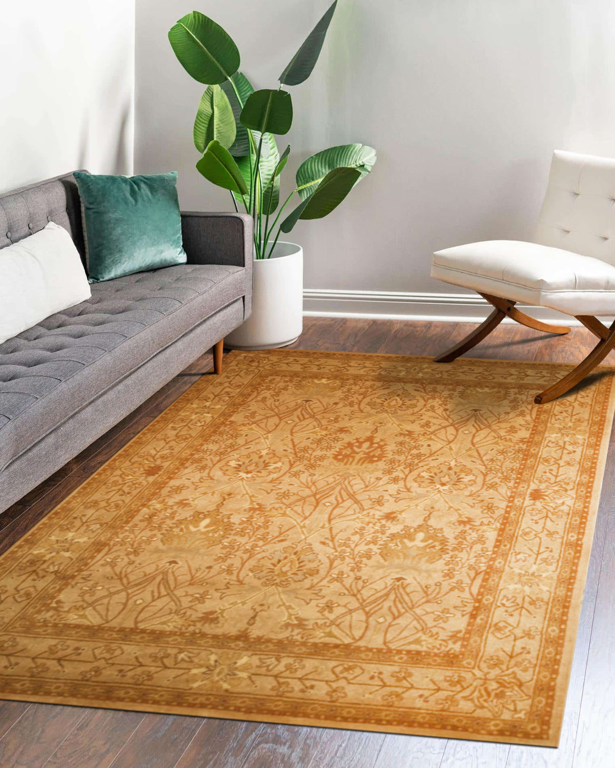 Stylish Hand-Tufted Wool Rust Traditional Oriental Morris Indoor Rectangular Area Rugs