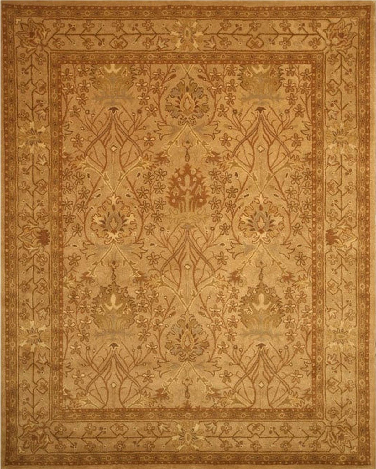 Stylish Hand-Tufted Wool Rust Traditional Oriental Morris Indoor Rectangular Area Rugs