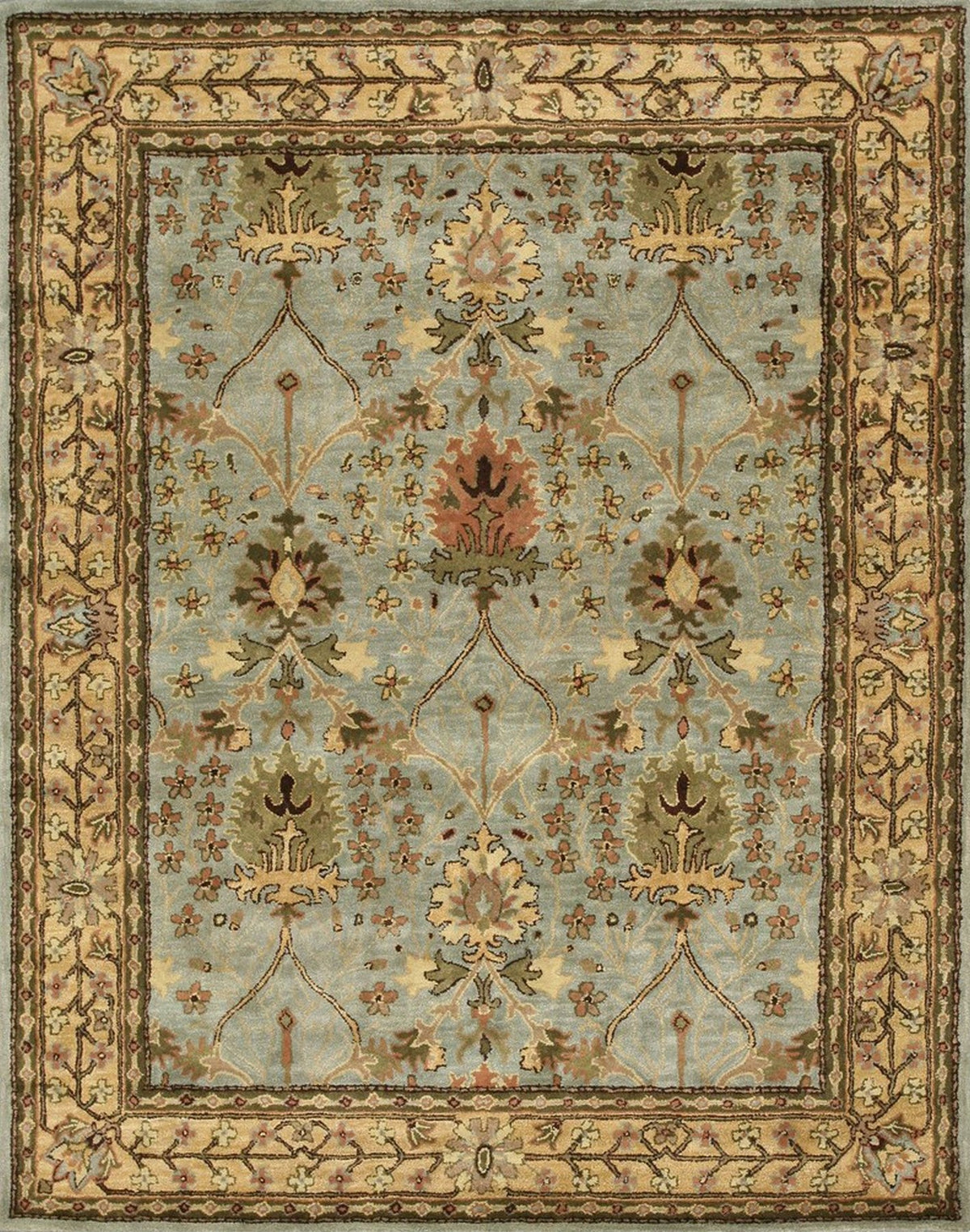 Hand-Tufted Wool Blue Traditional Oriental Morris Rug, Made in India - EORC Home
