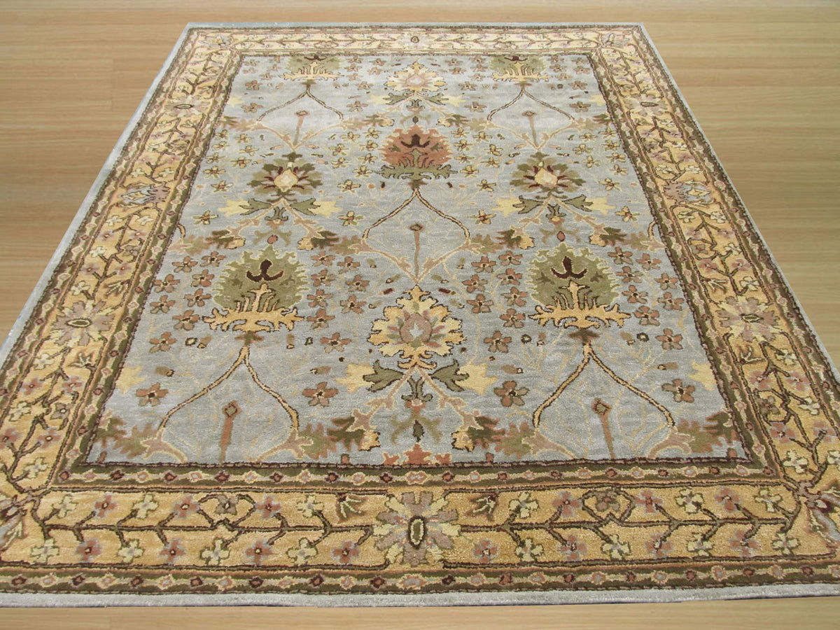 Hand-Tufted Wool Blue Traditional Oriental Morris Rug, Made in India - EORC Home