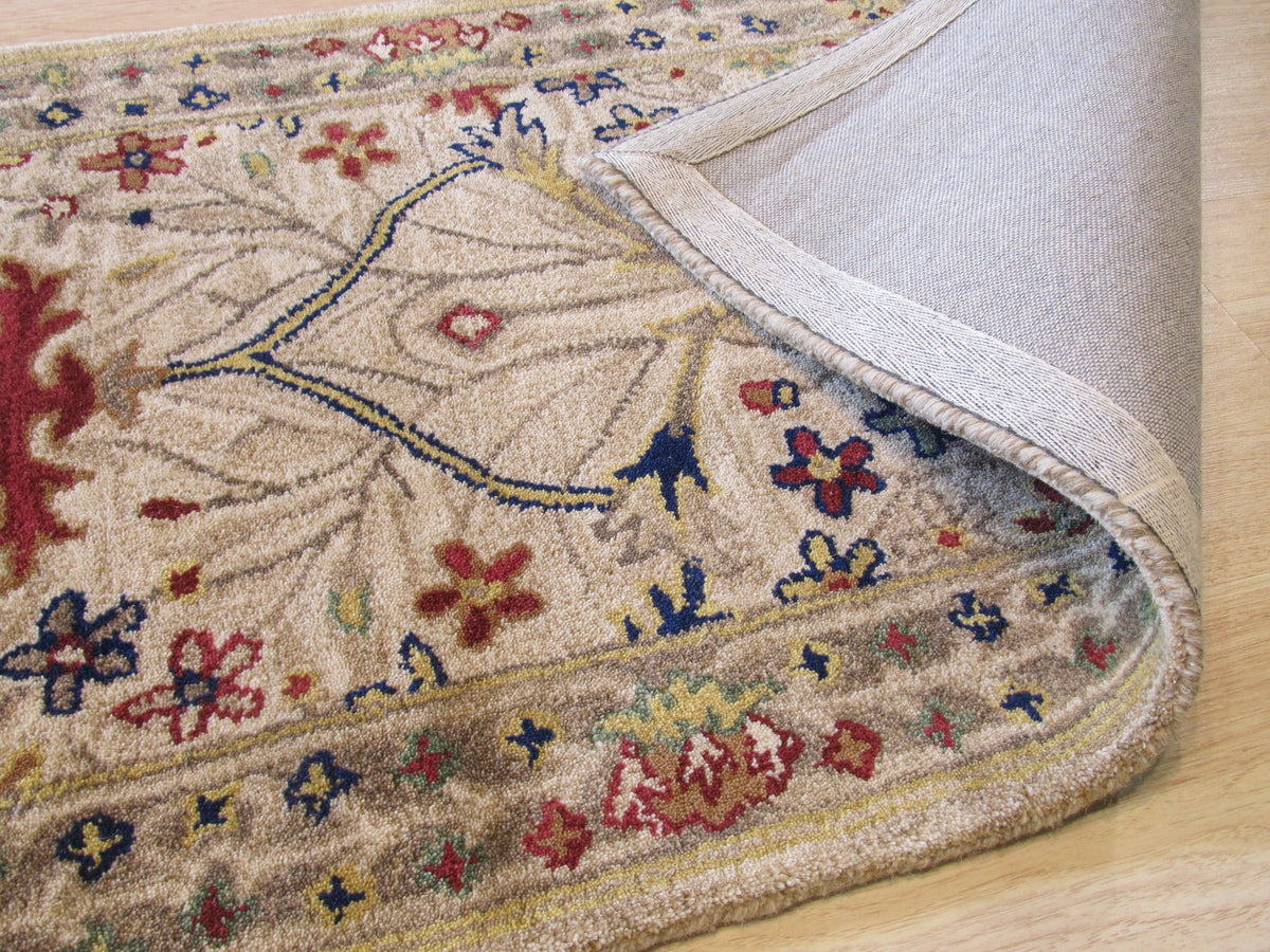 Hand-Tufted Wool Ivory Traditional Oriental Morris Rug, Made in India - EORC Home