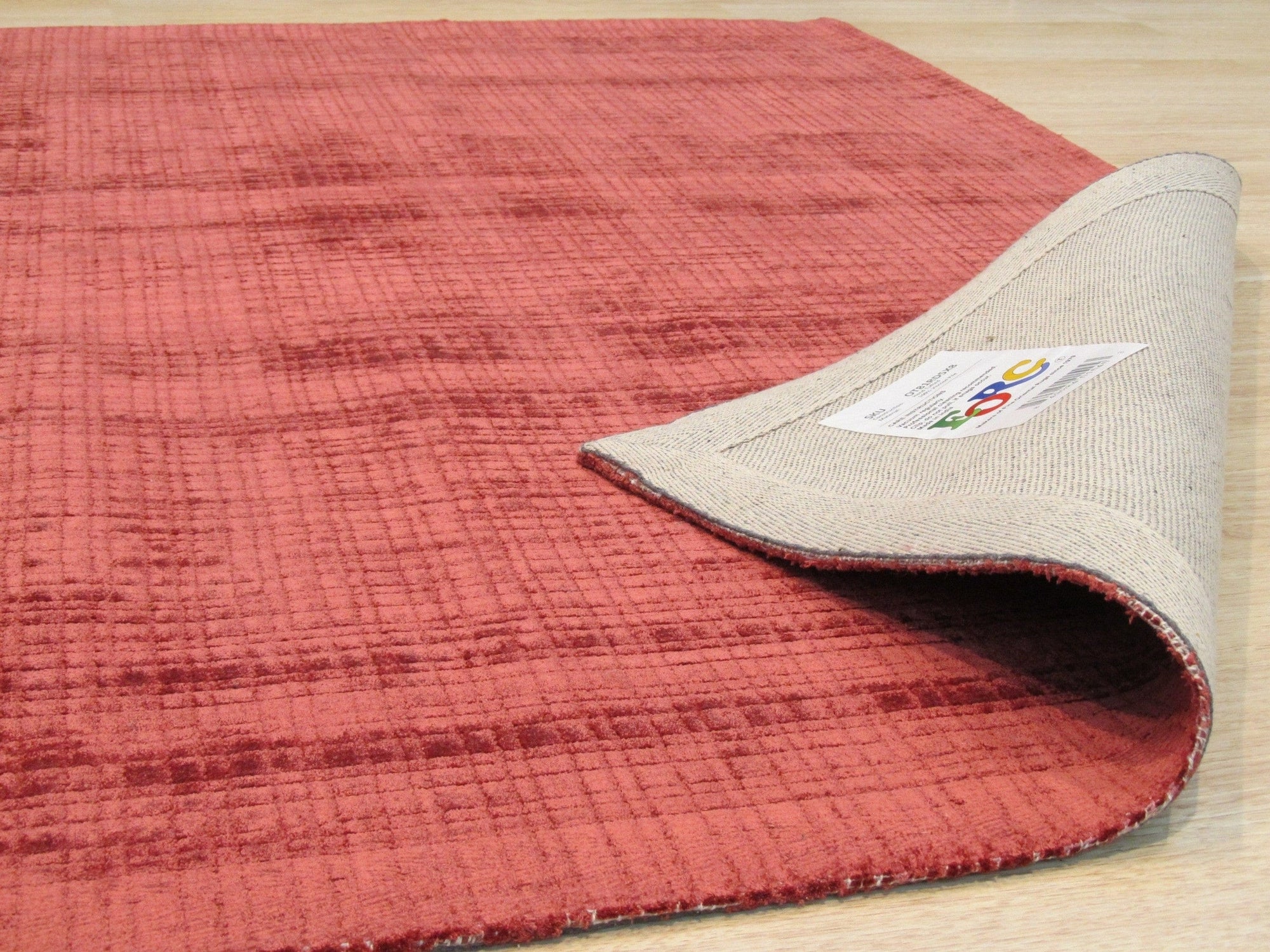 Red Milano Handmade Viscose Rug