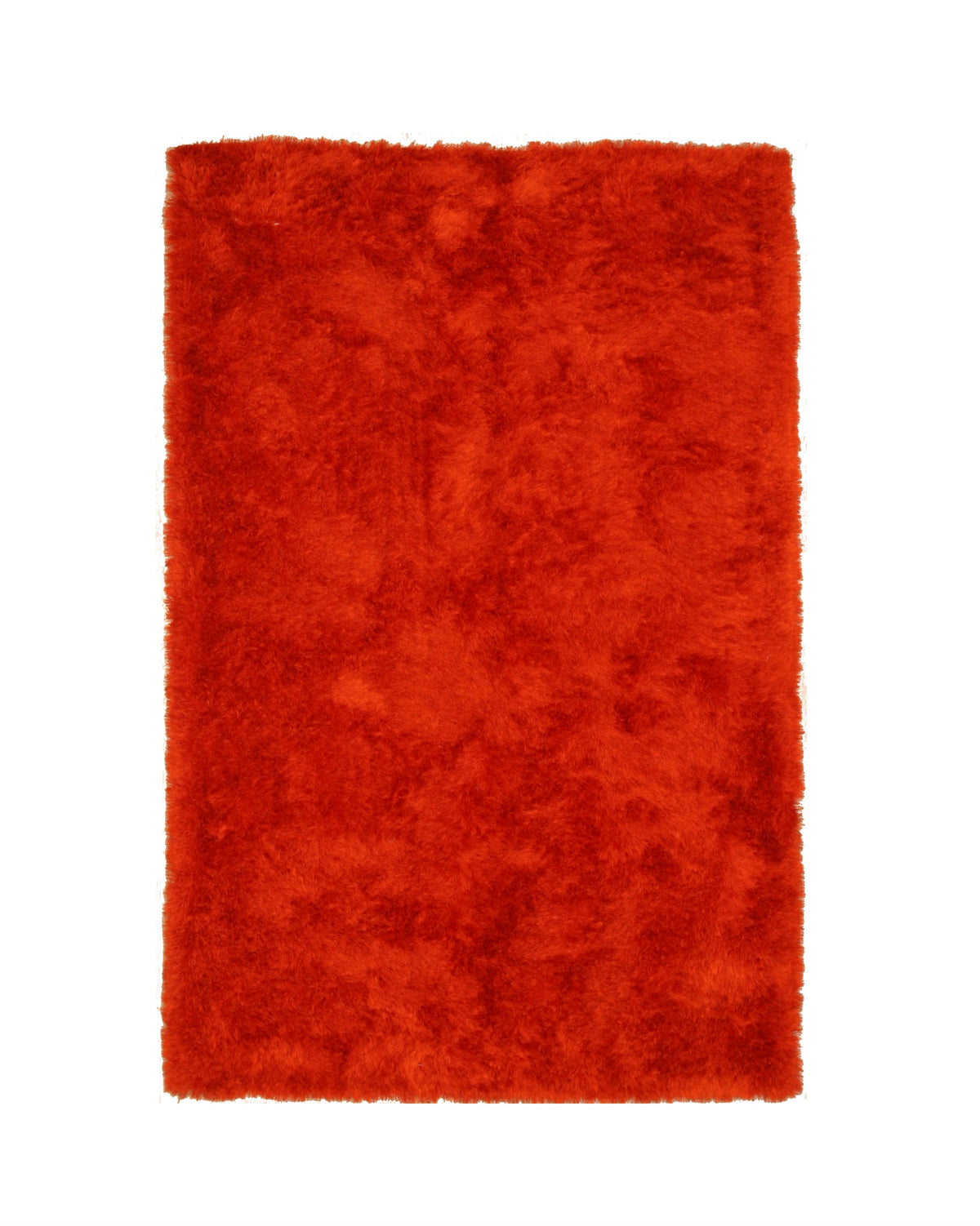 Orange plush shag hand tufted rug 9x12