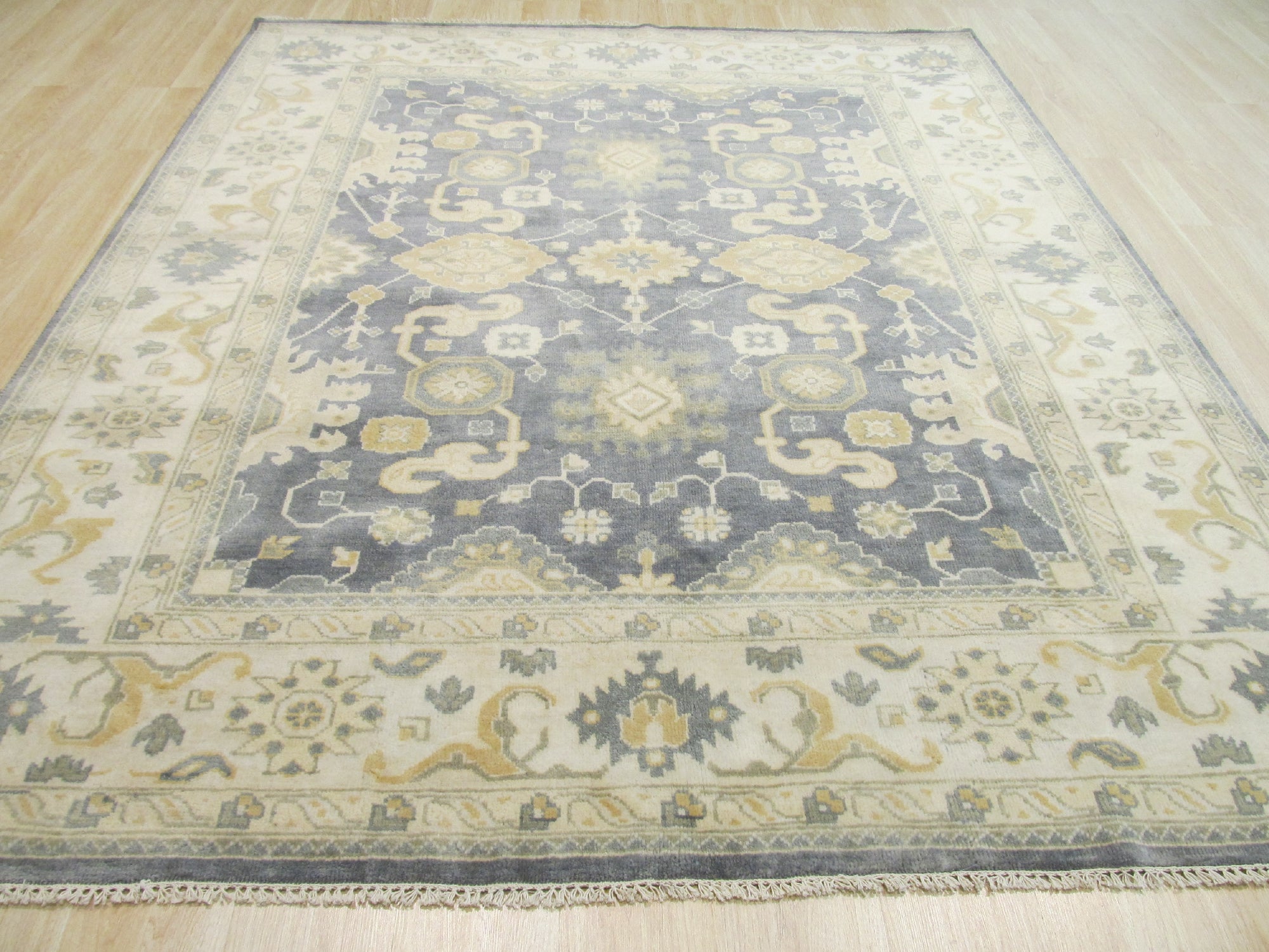 Trara Oushak Blue Hand Knotted Wool Rug