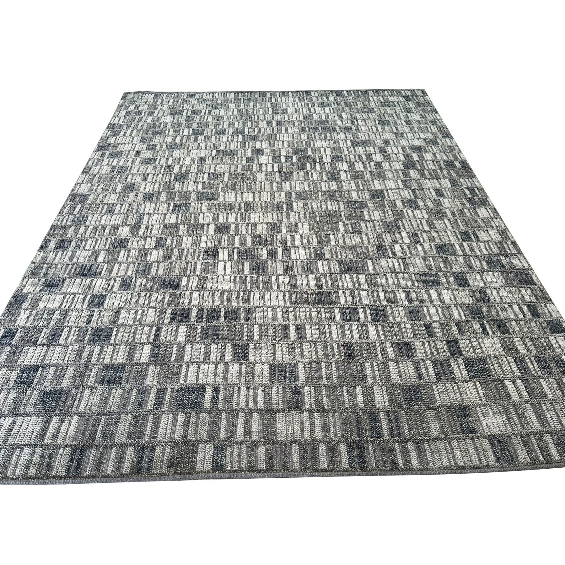 Elegant Modern Handmade Wool Gray Rug