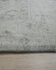 Gray Hand-Knotted Wool Classic Oushak  Area Rug