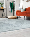Gray Hand-Knotted Wool Classic Oushak  Area Rug