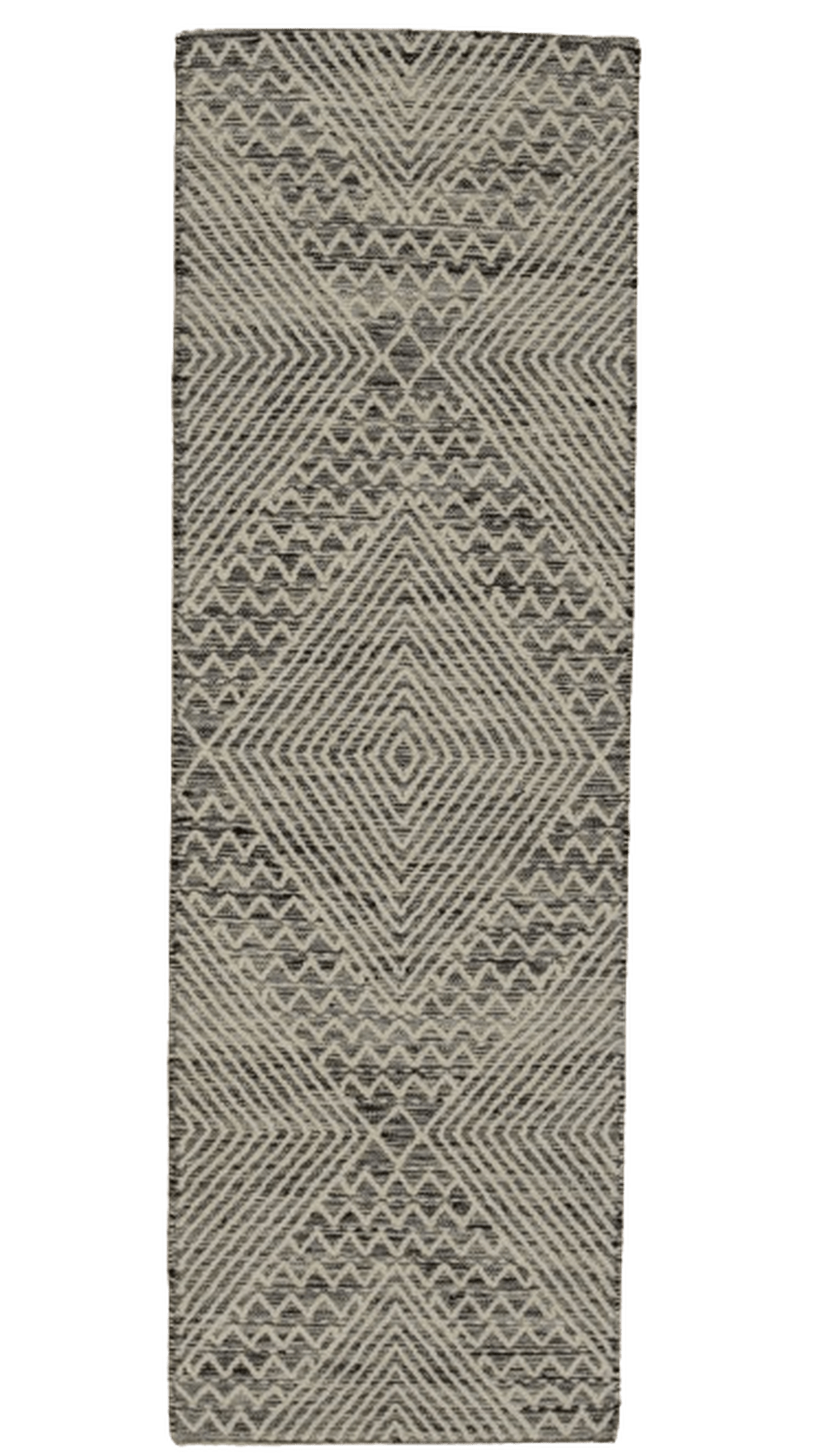 Black Contemporary Geometric Punja Kilim Rug