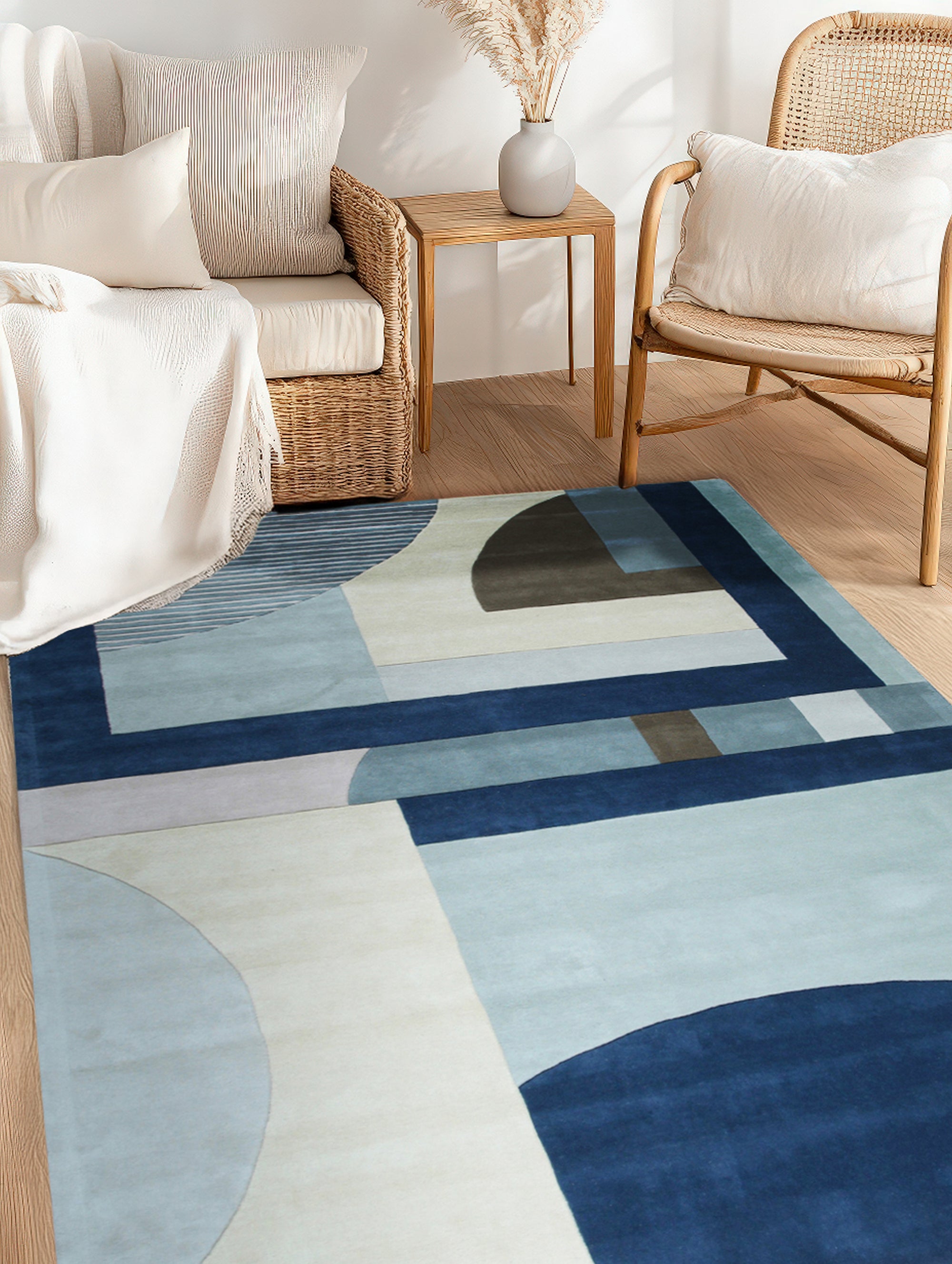 Bespoke Iris Multicolor Hand Tufted Wool Rug