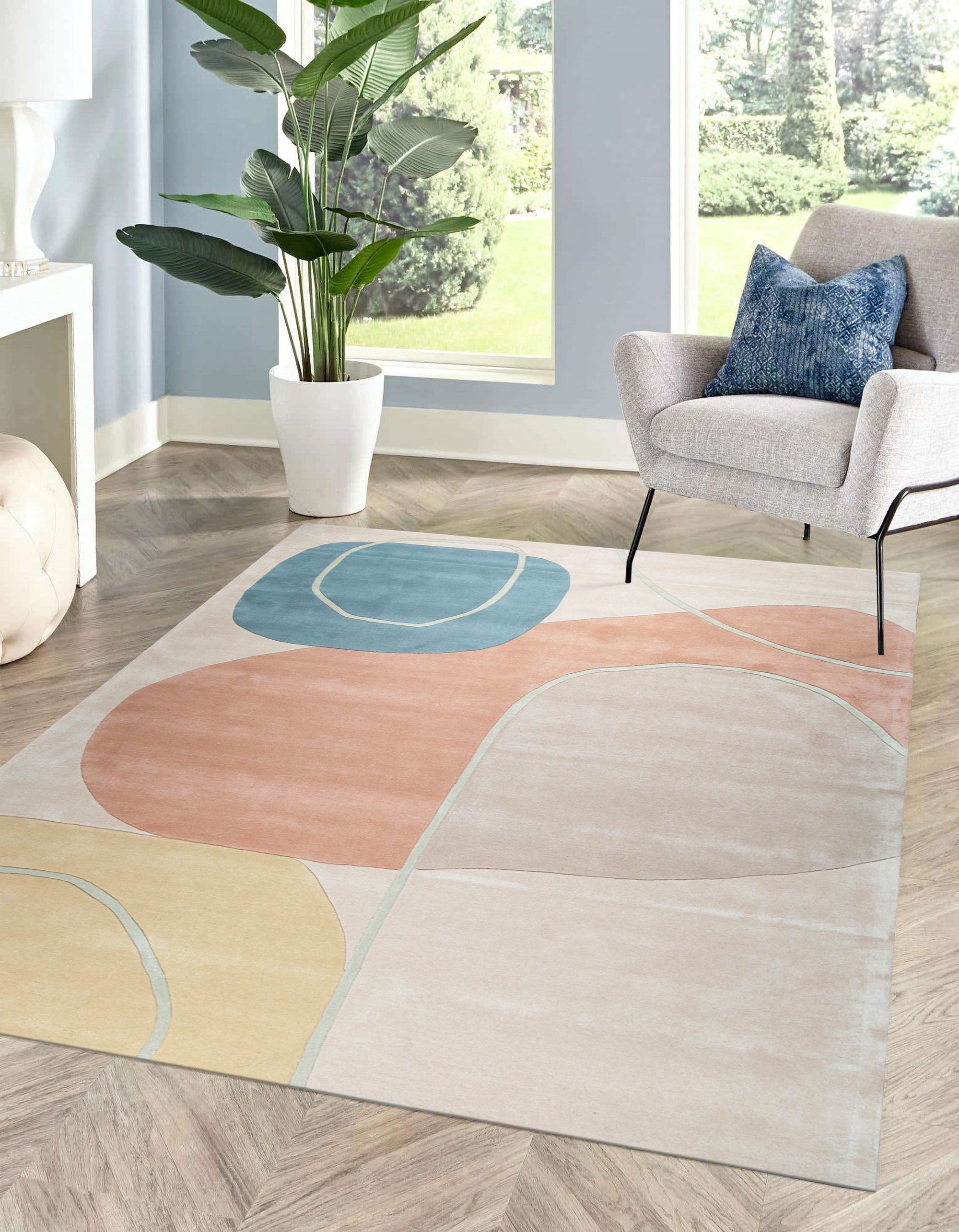 Yara Laine Multicolor Hand Tufted Wool Rug