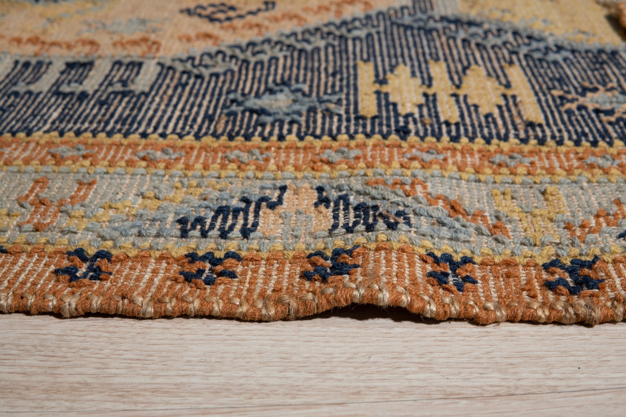 Vintage Blue Medallion Kilim Rug