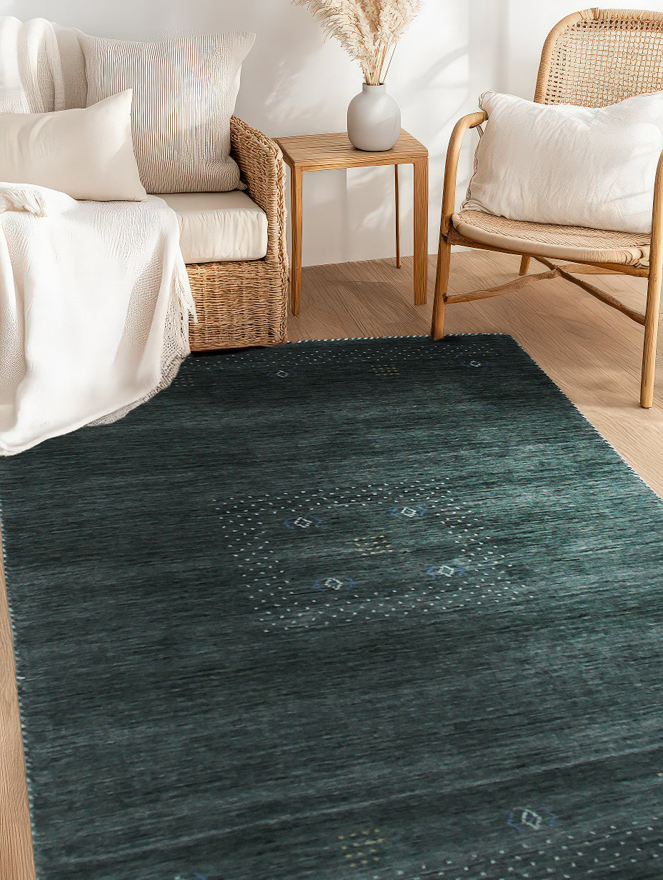 Freya Gabbeh Gray Handmade Wool Rug