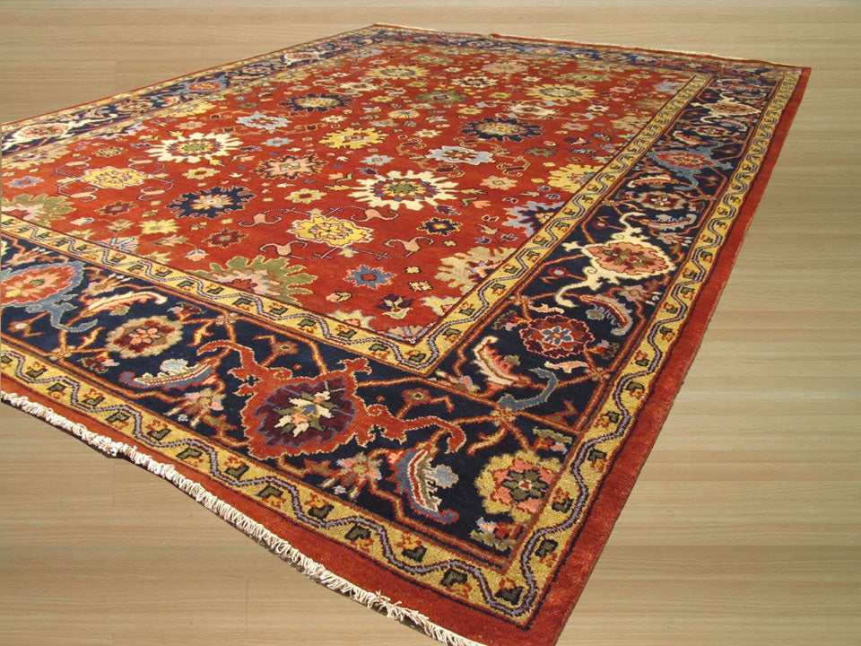 Rust Super Mahal Classic Handmade Wool Rug