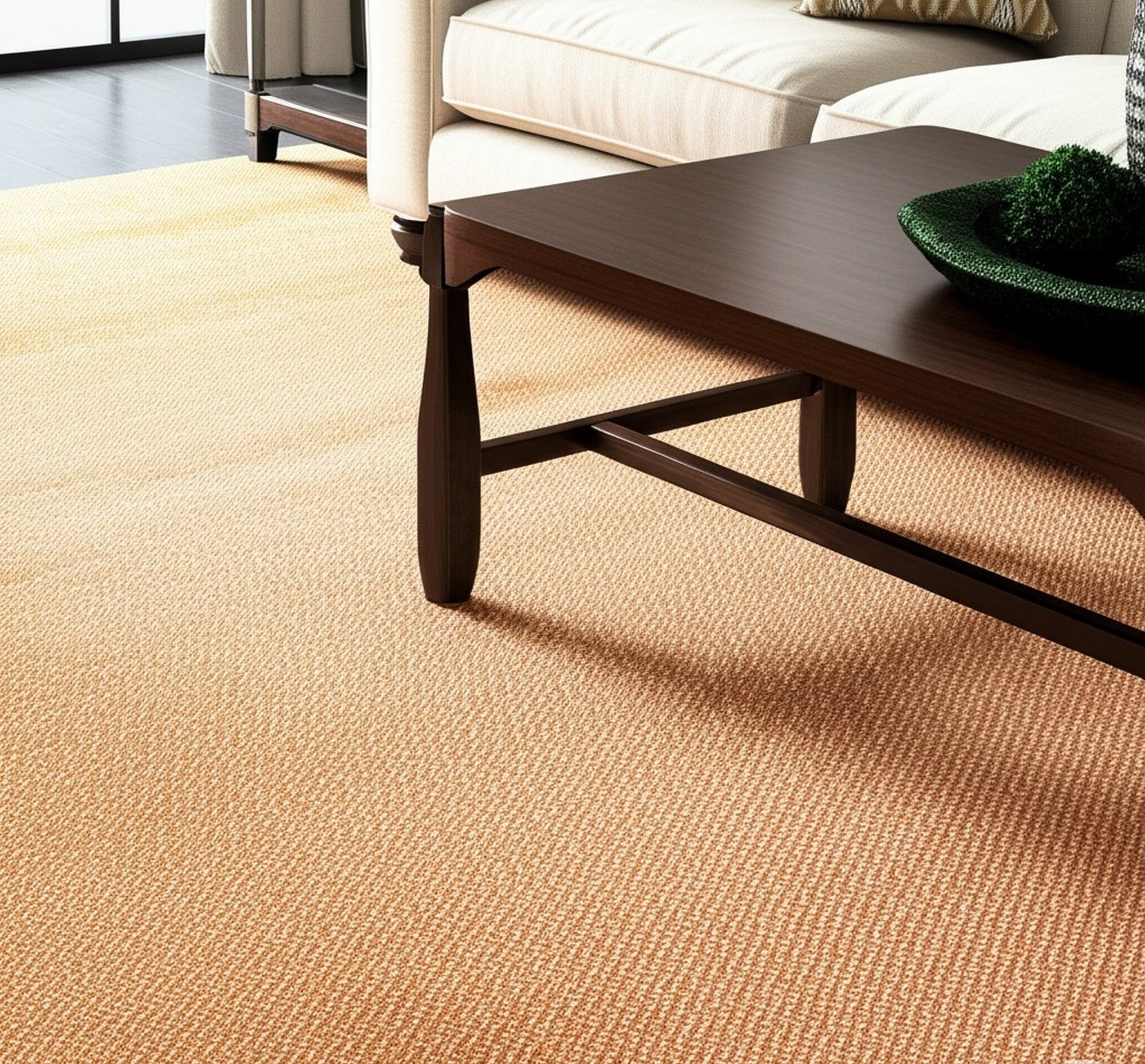 Beautiful Trellis Orange Hand Tufted Wool Rug