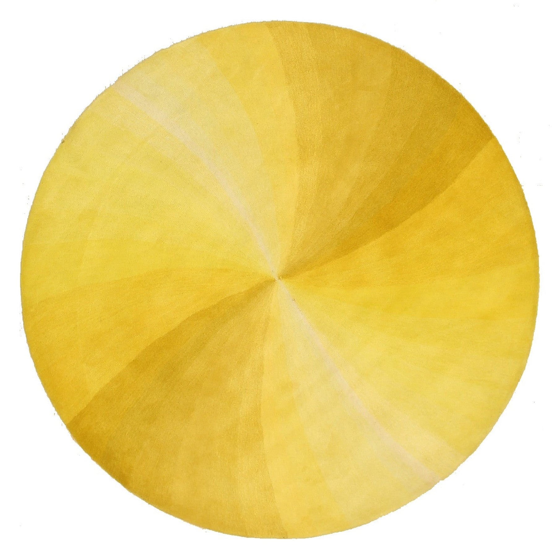 Yellow Prismatic Swirl Hand-Tufted Wool Rug