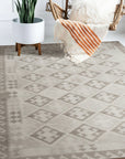 Brenda Trara Gray Flatweave Wool Rug