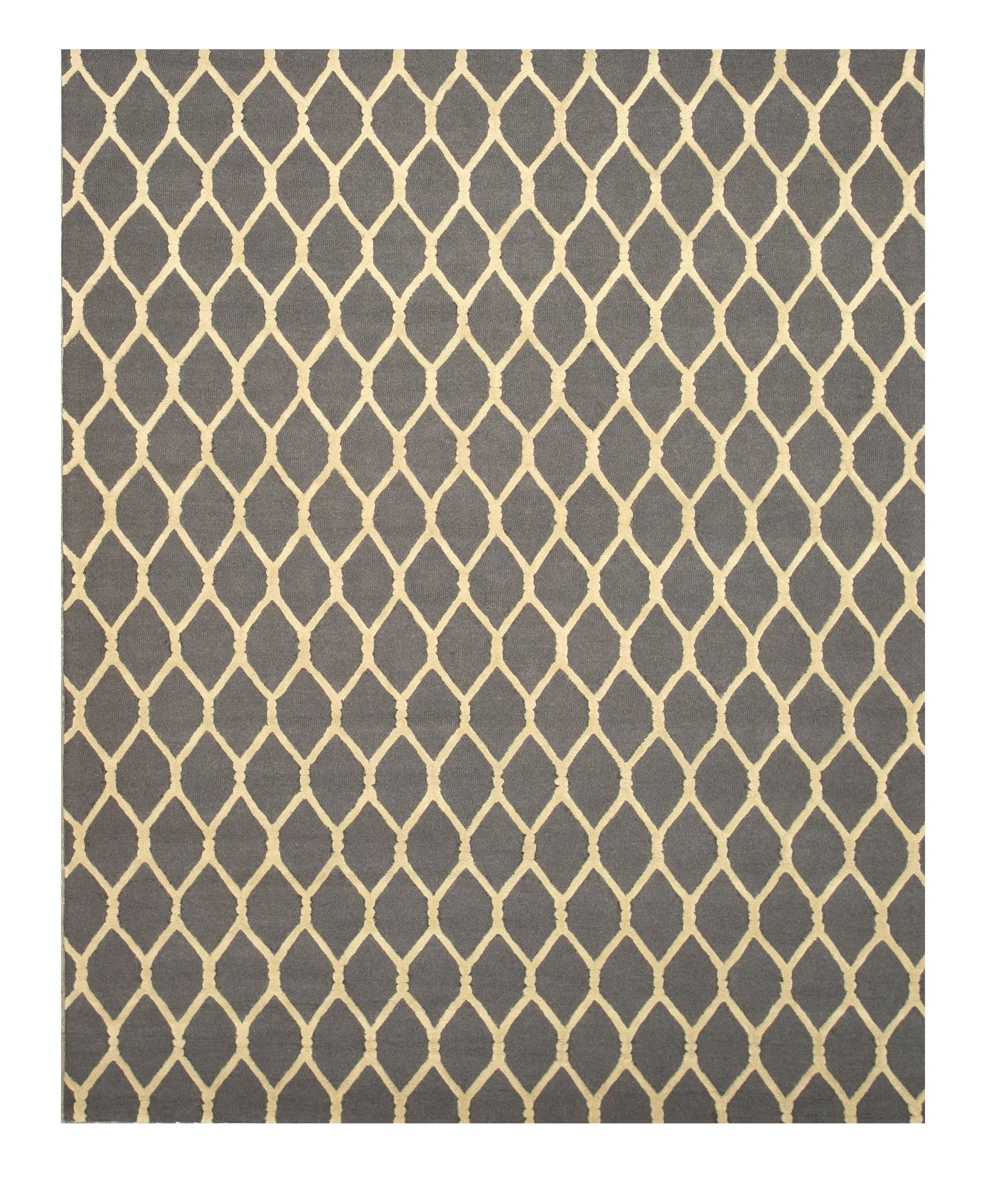 Gray Chain-Link Radiance Hand-Tufted Wool Rug