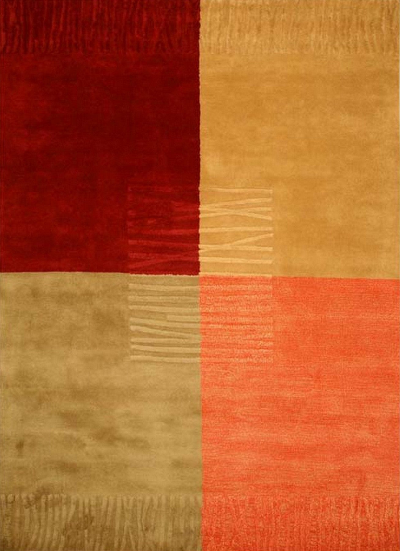 Warm Tones Symphony Hand-Tufted Wool Rug