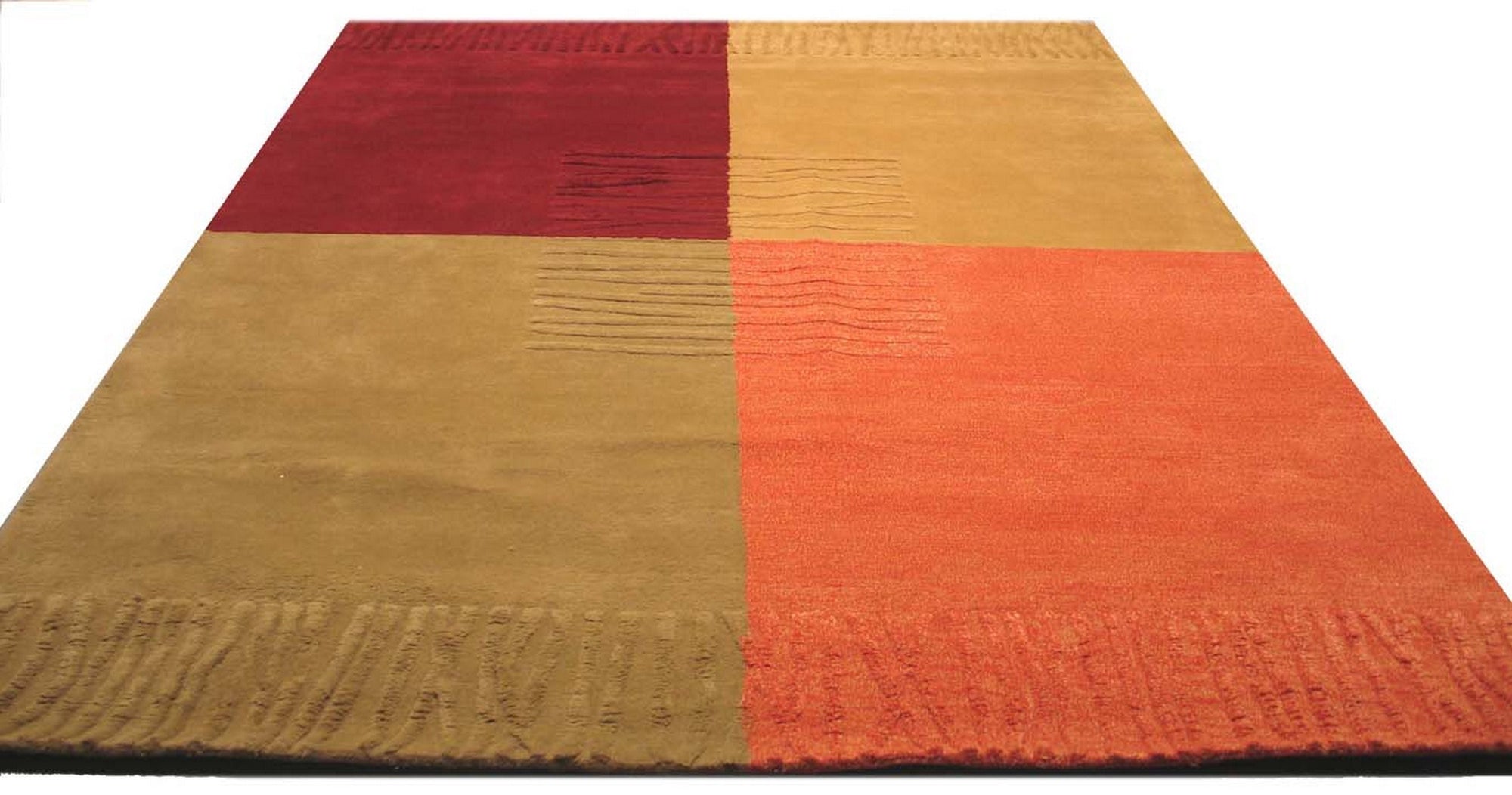 Warm Tones Symphony Hand-Tufted Wool Rug