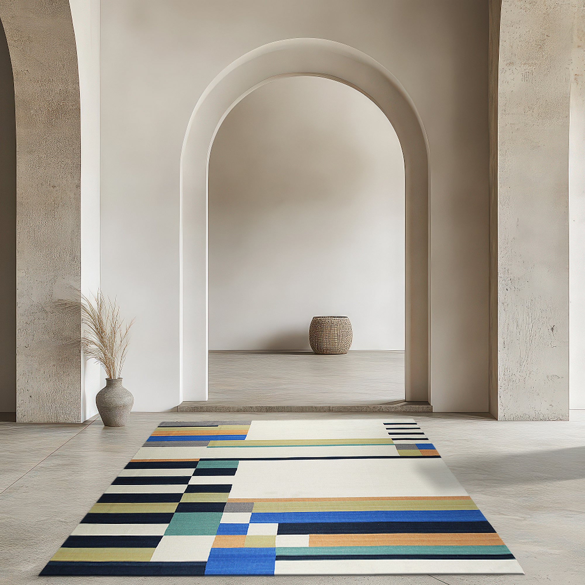 Celia Nadia Multicolor Flatweave Wool Rug