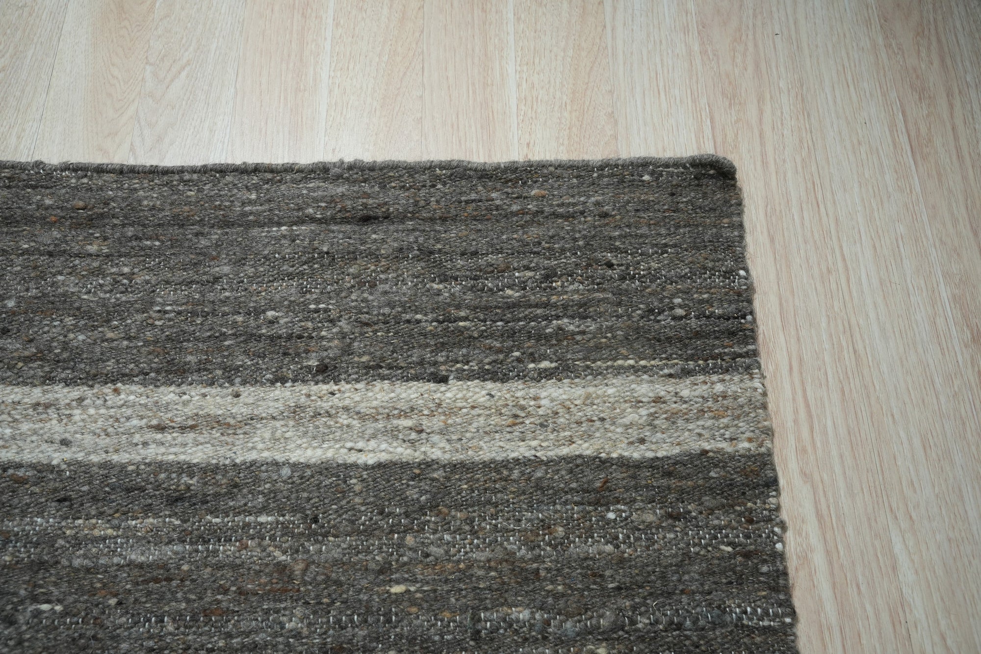 Gray Urban Loom Wool Flatweave Rug