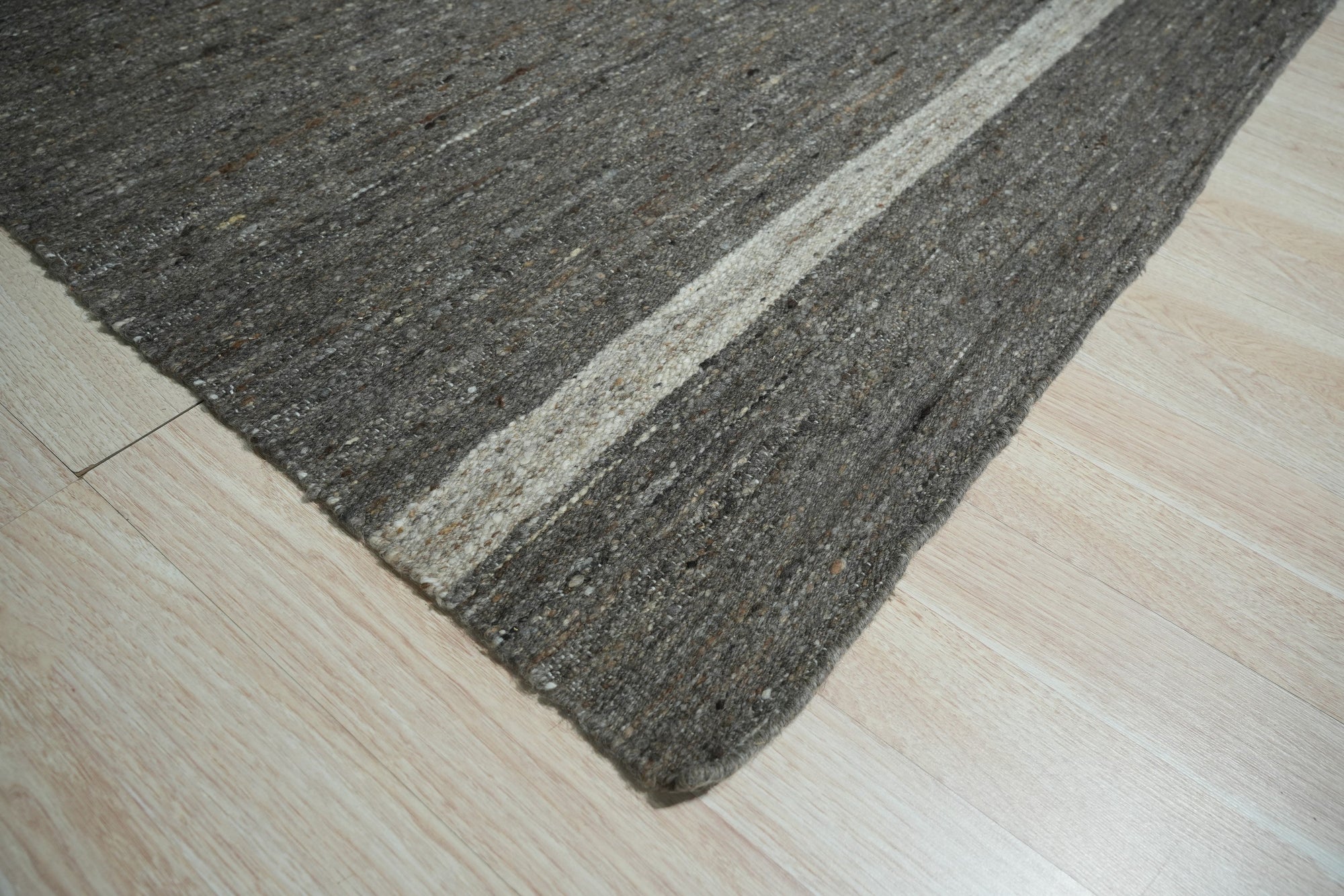 Gray Urban Loom Wool Flatweave Rug