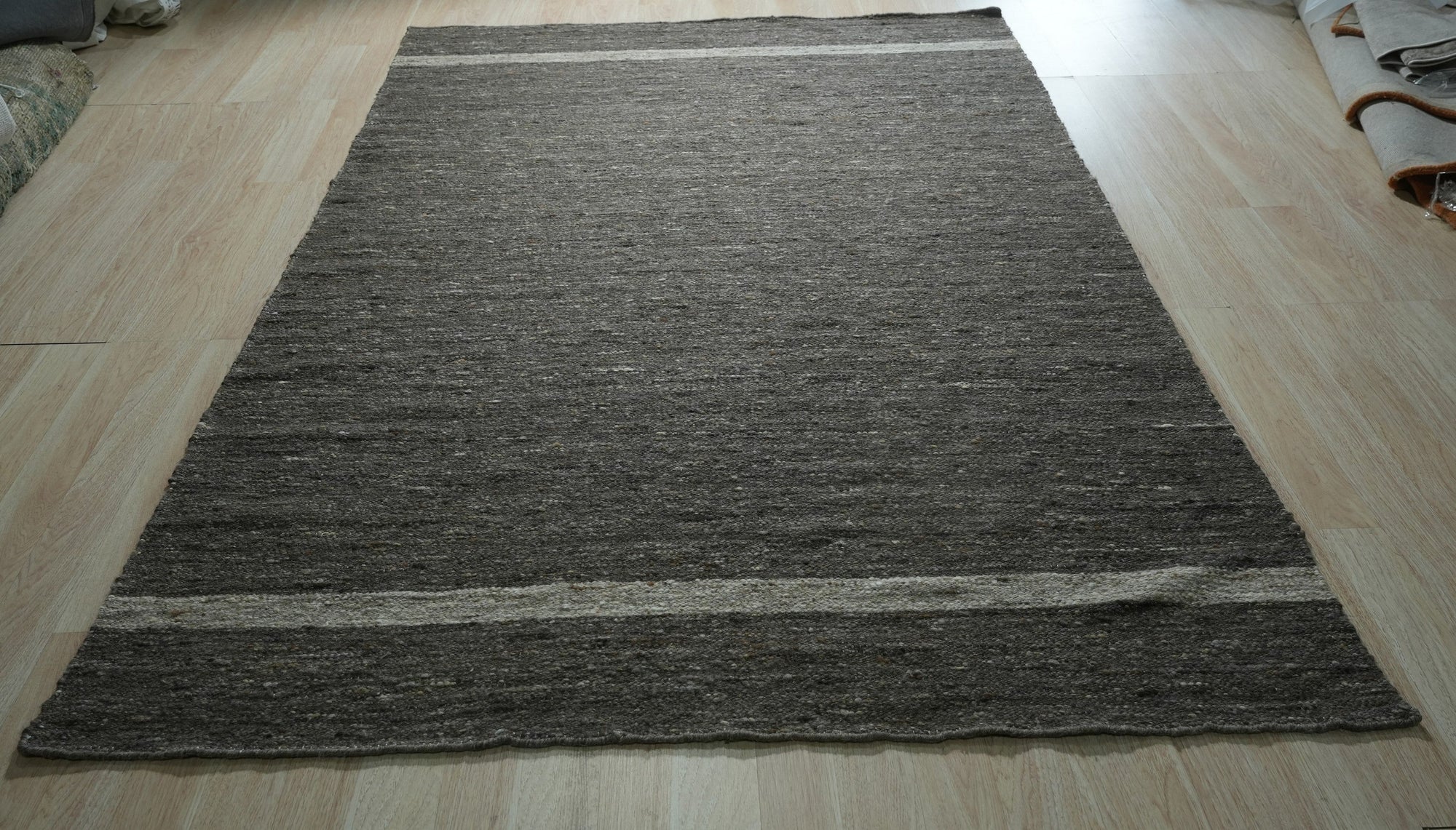 Gray Urban Loom Wool Flatweave Rug