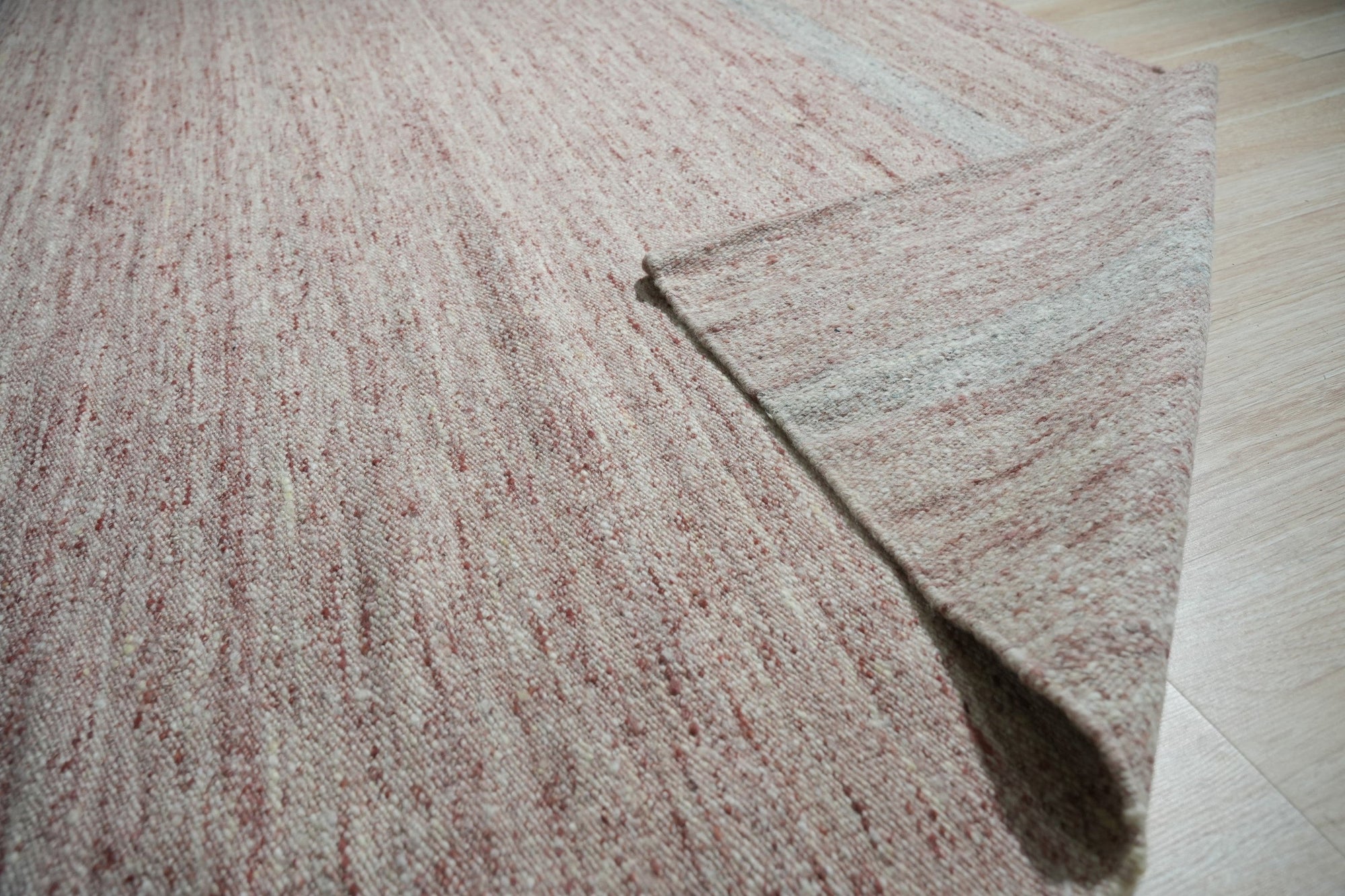 Pink Urban Loom Wool Flatweave Rug