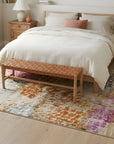 Brenda Lydia Ivory Machine Made Rug in a bedroom