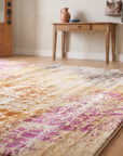 Brenda Lydia Ivory Machine Made Rug in a entryway